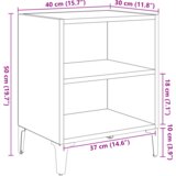 vidaXL Nočne omarice 2 kosi Hrast 40x30x50 cm inženirski les | Shoptok.si