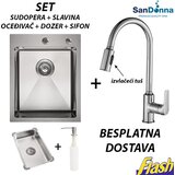  Hrom INOX Sudopera sa slavinom izvlačeći tuš (SET) - SanDonna - HD4050R Cene