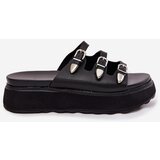 Boto Women Platform Slippers With Straps Black Nimiotte | shoptok.hr