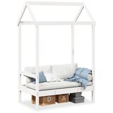The Living Store Klupa s krovom bijela 117,5 x 70 x 176,5 cm od masivne borovine | shoptok.hr