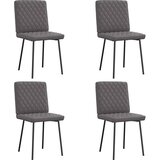 vidaXL Jedilni stoli 4 kosi sivo umetno usnje | Shoptok.si