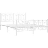 Metalni okvir kreveta uzglavlje i podnožje bijeli 160x200 cm | shoptok.hr