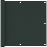 Balkonski zastor tamnozeleni 90 x 500 cm od tkanine Oxford | shoptok.hr
