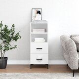 Maison Chic Komoda - Predalnik bela 34,5x34x90 cm inženirski les, (21716137) | Shoptok.si