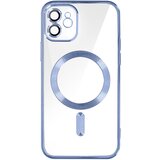 AVIZAR MagSafe ovitek za iPhone 12 Silikonska zašcita kamere Outline Chrome modra, (20575130) Cene