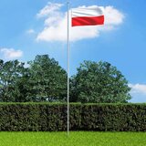 vidaXL Poljska zastava 90x150 cm | Shoptok.si