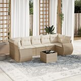 Maison Chic Seti vrtnega pohištva - Vrtna garnitura - Vrtni pohištvo set 8-delna z blazinami bež poli ratan, (21798897) | Shoptok.si
