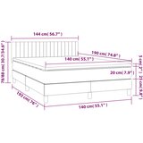  Krevet s oprugama i madracem smeđesivi 140 x 190 cm od tkanine | shoptok.hr