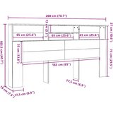  Uzglavlje s ormarićem boja hrasta 200x19x103,5 cm drveni | shoptok.hr