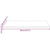  Ploča za radni stol 80 x 40 x 2,5 cm od masivne borovine | Eponuda.com