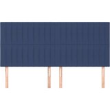  Posteljno vzglavje 4 kosa moder 80x5x78/88 cm blago, (20952375) | Shoptok.si