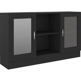  Vitrina crna 120 x 30,5 x 70 cm konstruirano drvo | Eponuda.com
