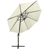  Vrtni senčnik z LED lučkami peščen 300 cm | Shoptok.si