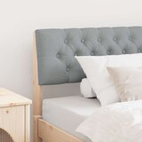 vidaXL Tapecirano vzglavje Svetlo siva 100 cm Masivno borovo les | Shoptok.si