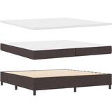  Krevet s kutijom s madracem i klupom tamnosmeđi 200x200 cm Tkanina | shoptok.hr
