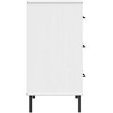  Komoda s 3 ladice bijela 77x40x79,5 cm od masivnog drva OSLO | shoptok.hr
