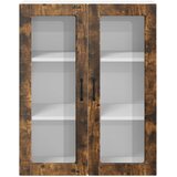  Zidni stakleni ormarić Lucca Dimljeni hrast 80 x 31 x 100 cm | shoptok.hr