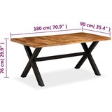 vidaXL Jedilna miza iz akacijevega in mangovega lesa 180x90x76 cm | Shoptok.si