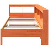  Knjižna postelja brez ležišča vošč. rjava 90x200 cm borovina, (21792984) | Shoptok.si