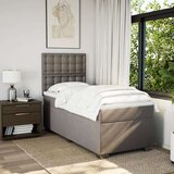 vidaXL Krevet s oprugama i madracem smeđesivi 90x190 cm od tkanine | shoptok.hr