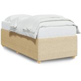 Maison Chic Posteljni okvir - Enojna postelja - Postelja za odrasle brez vzmetnice krem 90x190 cm tkanina-J7355, (21775741) | Shoptok.si