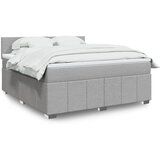 vidaXL Box spring postelja z vzmetnico svetlo siva 180x200 cm blago | Shoptok.si