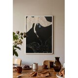 Wallxpert uramljena slika 115199, The Swan Hilme af Klint, beli i crni labud na crno-beloj pozadini, 30 x 40 cm, beli ram | Eponuda.com