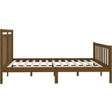  Posteljni okvir medeno rjav iz borovine 200x200 cm, (20646344) | Shoptok.si
