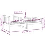  Dnevna postelja medeno rjava 90x190 cm trdna borovina, (20647272) | Shoptok.si