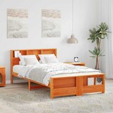  Krevetna konstrukcija Vosak smeđa 120 x 200 cm Masivna borovina | shoptok.hr