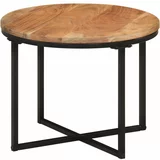 vidaXL Klubska mizica 45x45x35 cm trden akacijev les in železo