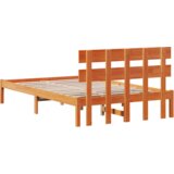  Krevetna konstrukcija s uzglavljem Voskastosmeđa 120x190 cm Puni bor | shoptok.hr