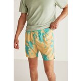 GRIMELANGE Swim Shorts - Yellow - Floral Cene