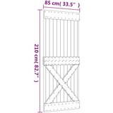  Klizna vrata s priborom za montažu 85 x 210 cm masivna borovina | shoptok.hr