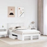  Krevetna konstrukcija Bijelo 137 x 203 cm Konstruirano drvo | shoptok.hr