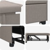 vidaXL Sofa na razvlačenje 3-u-1 u taupe tkanini | shoptok.hr