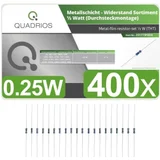 Quadrios 201711P004 komplet metalnoslojnih otpora aksijalno ožičen 0.5 W 1 % 400 St.