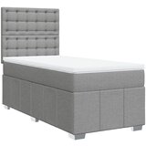 Maison Chic Box spring postelja - Vzmetna postelja z vzmetnico svetlo siv 100x200 cm blago SL5031, (21901906) | Shoptok.si