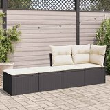  2-dijelni set vrtnih sofa s jastucima crni od poliratana bagrem | shoptok.hr