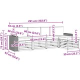  Set vanjskih sofa 5 kom. Prirodna i svjetlosiva | shoptok.hr