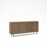 Marckeric Komoda v hrastovem dekorju v naravni barvi 180x80x40 cm Salma – | Shoptok.si