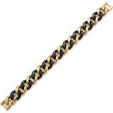 IZMAEL Moška Zapestnica MB - 40743 - Zlata / Črna / 21,5cm | Shoptok.si