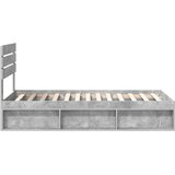  Krevetna konstrukcija s uzglavljem Betonska siva 75 x 190 cm | shoptok.hr