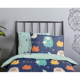 Good Morning Modra enojna/podaljšana bombažna otroška posteljnina 140x220 cm Sheep – | Shoptok.si