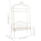  Vrtna klupa 122 cm željezna antikna bijela | Eponuda.com