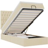  Otomanski krevet s madracem krem 90x200 cm tkanine | shoptok.hr