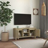vidaXL TV ormarić s nogama od masivnog drva 103,5x35x50 cm boja hrasta | shoptok.hr
