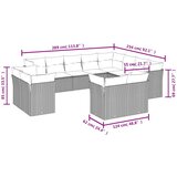  12-dijelni set vrtnih sofa od poliratana s jastucima smeđi | shoptok.hr