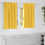 vidaXL Zavese z zavesami 2 pcs gorčično rumena 140x140cm Poliester | Shoptok.si