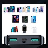 Joyroom Power Bank (JR-T013) - 2x USB- Type-C- Micro-USB - z velikim digitalnim zaslonom - 15W - 10000mAh - črna | Shoptok.si